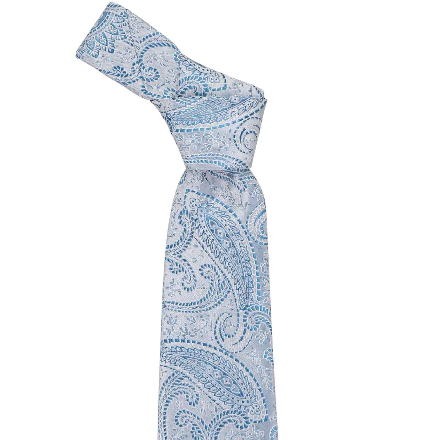 Pastel Blue Clara Paisley Necktie