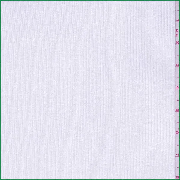 Pearl White Mini Rib Knit Fabric