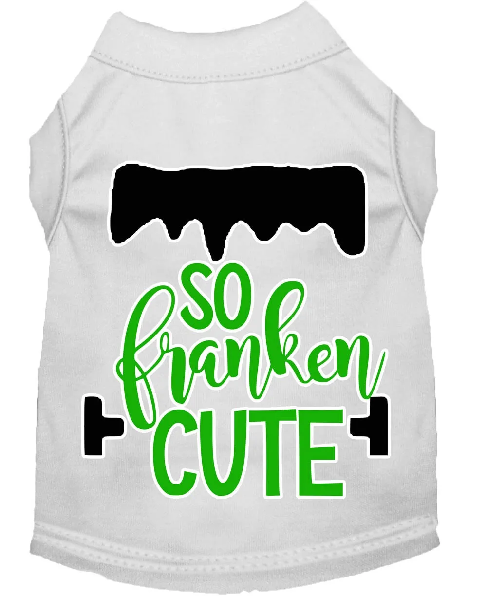 Pet Dog & Cat Shirt Screen Printed, "So Franken Cute"