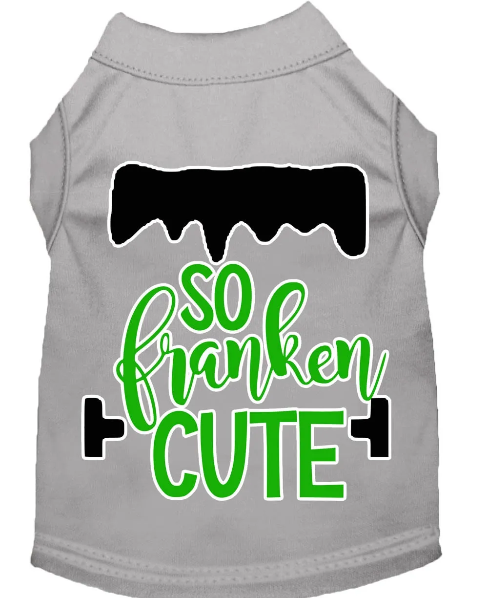 Pet Dog & Cat Shirt Screen Printed, "So Franken Cute"