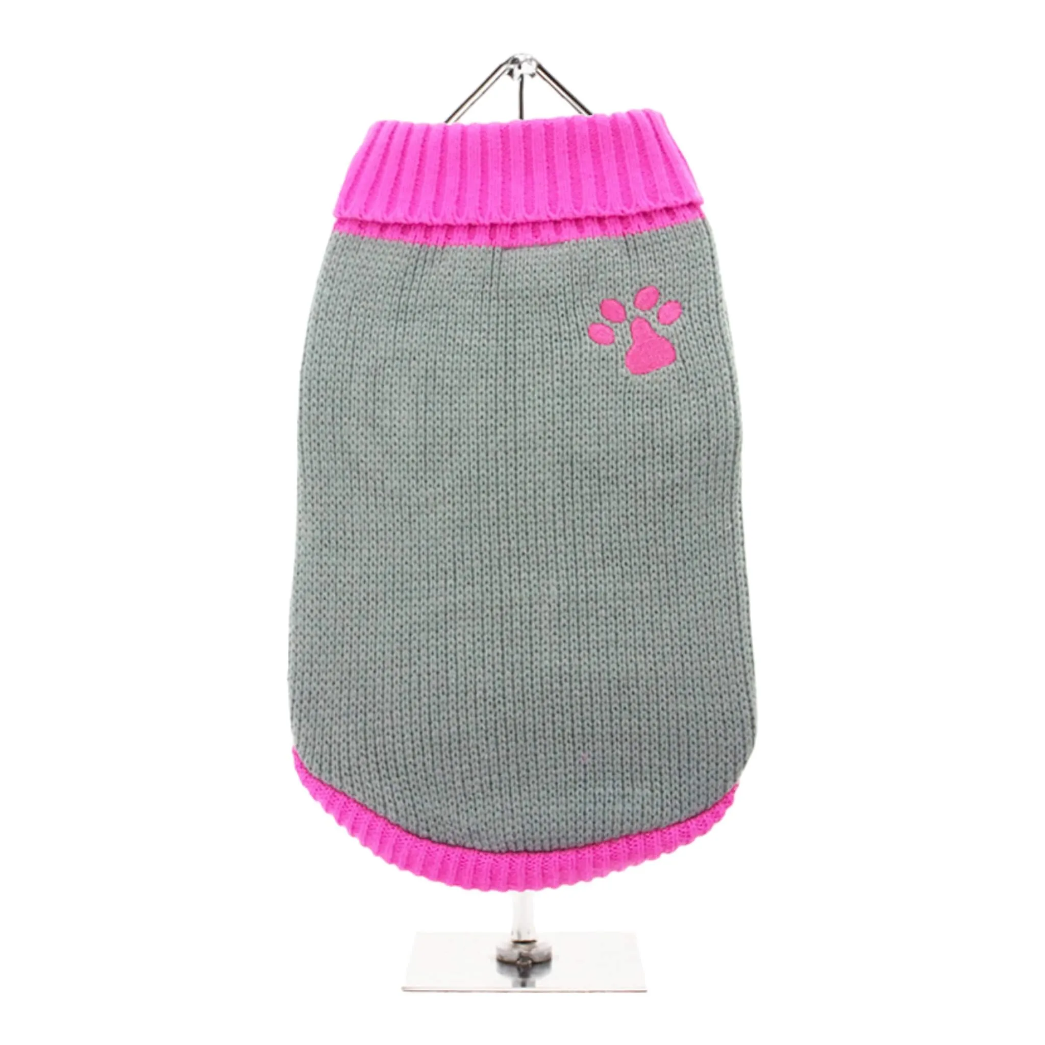 Pink Paw Dog Sweater