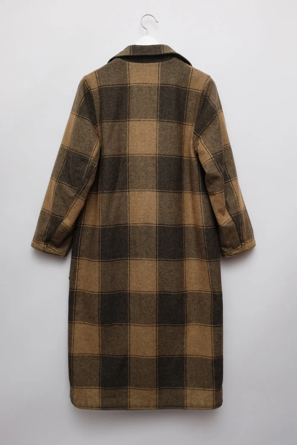 PURE WOOL TARTAN VINTAGE HANDMADE COAT