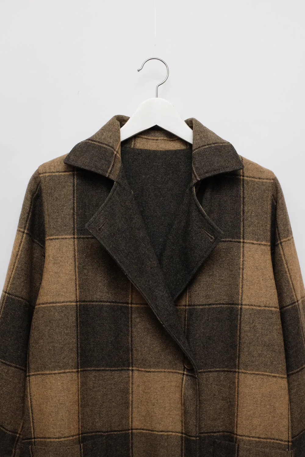 PURE WOOL TARTAN VINTAGE HANDMADE COAT