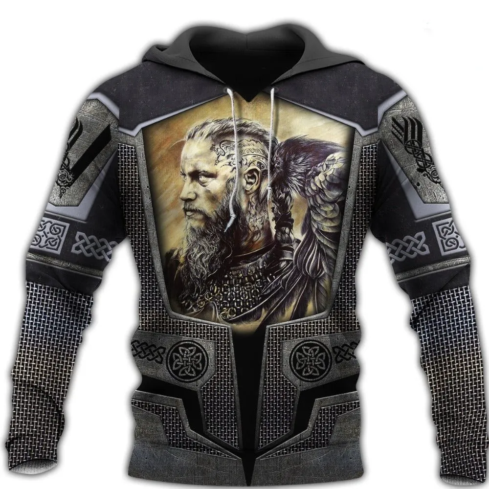 Ragnar Viking Printed Sweater Street Trend Classic Hoodie