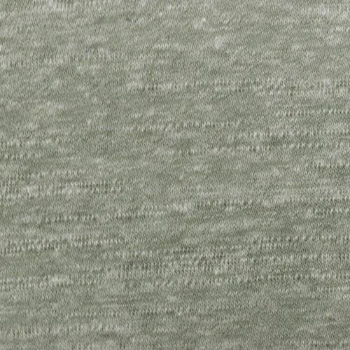 Sage Green/White Slubbed Jersey Knit Fabric