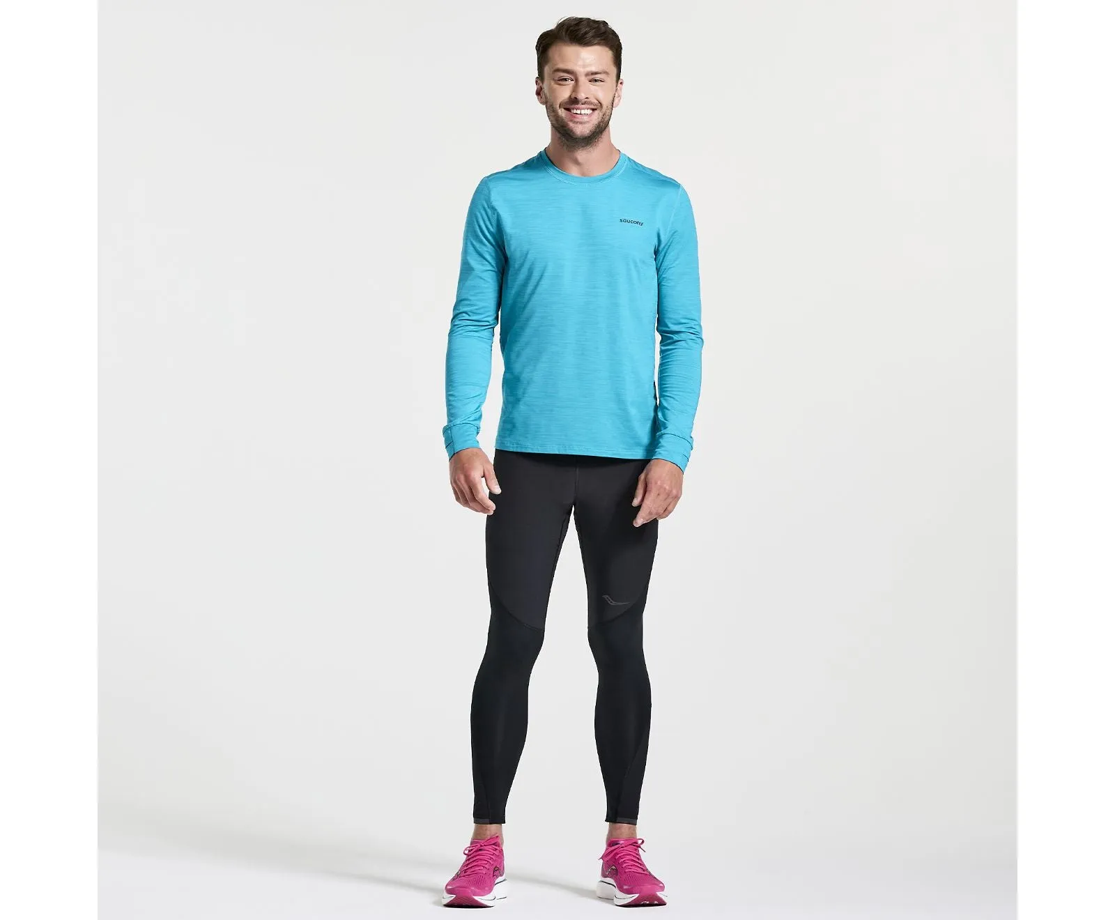 Saucony | Boulder Base Layer | Men's | Turquoise Heather