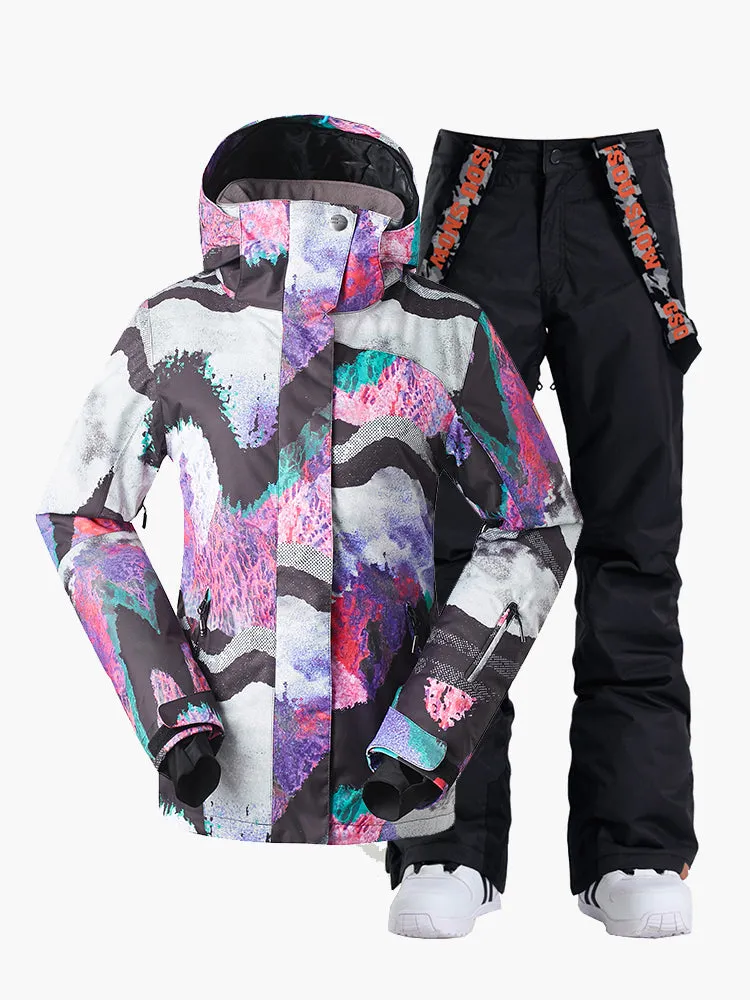 Ski Suits For Women Waterproof Snowboard Jacket Pants Sets