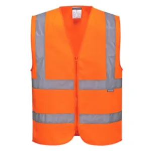 Standard Hi-Vis Zipped Vest RIS 3279 (Pack of 10 size/colour) Portwest- C375