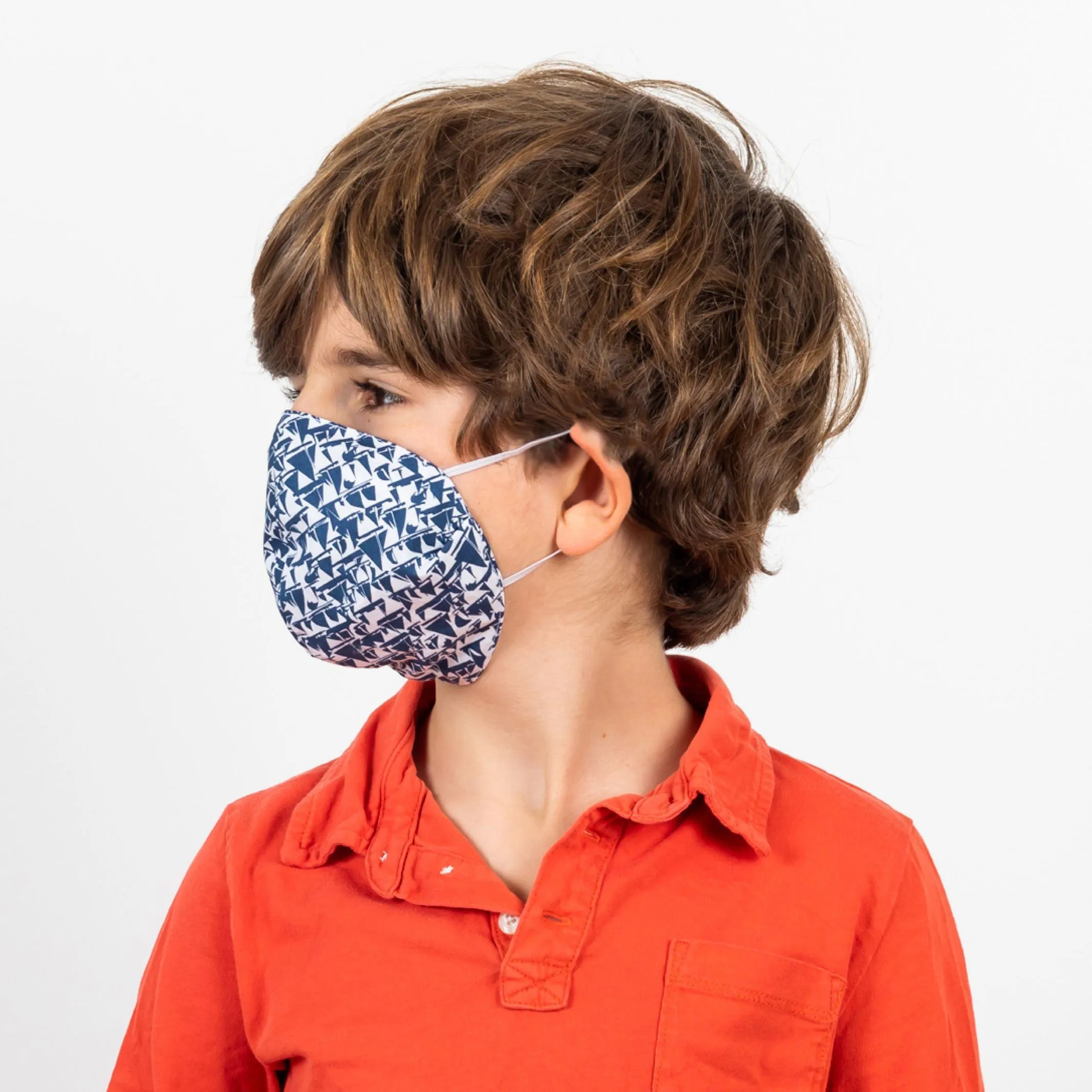 The Children’s Boat Print 2-Layer Cone Shape Mask