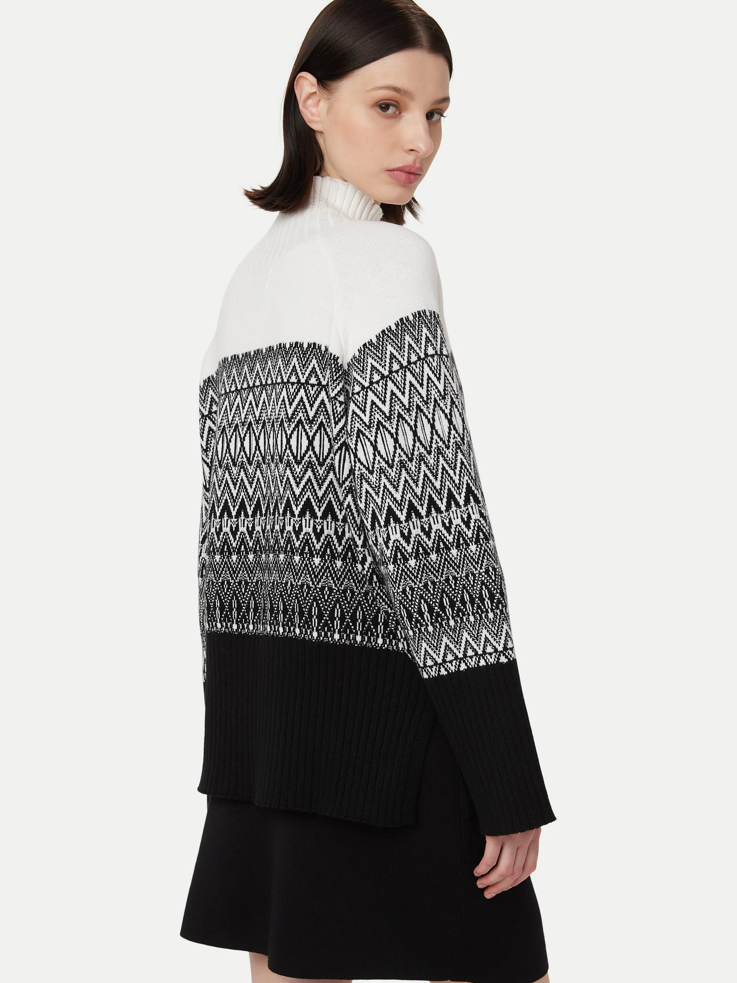 The Fair Isle Sweater  in Black