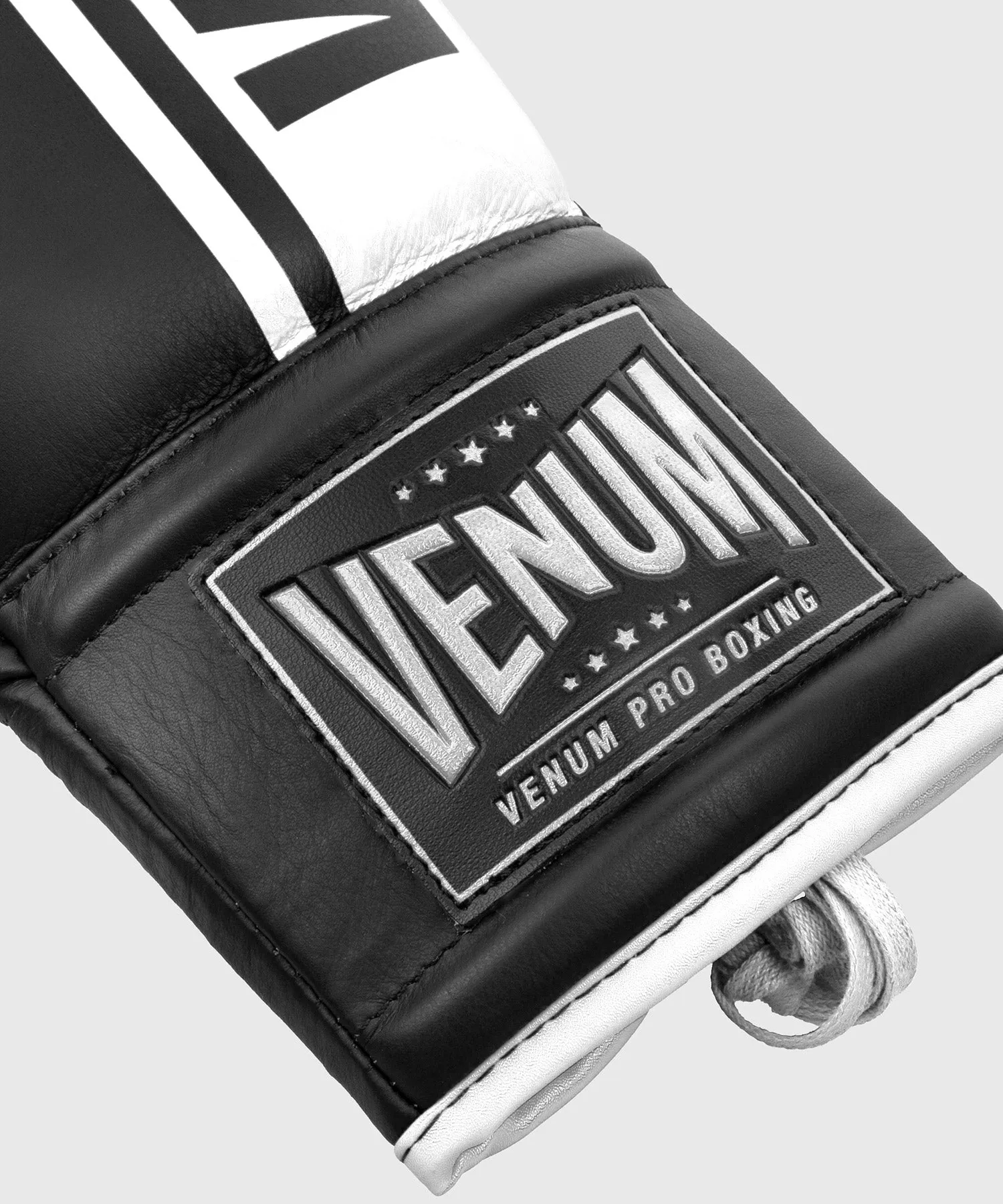 Venum Shield Pro Boxing Gloves - With Laces - Black/White