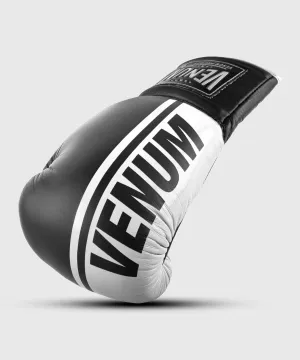 Venum Shield Pro Boxing Gloves - With Laces - Black/White