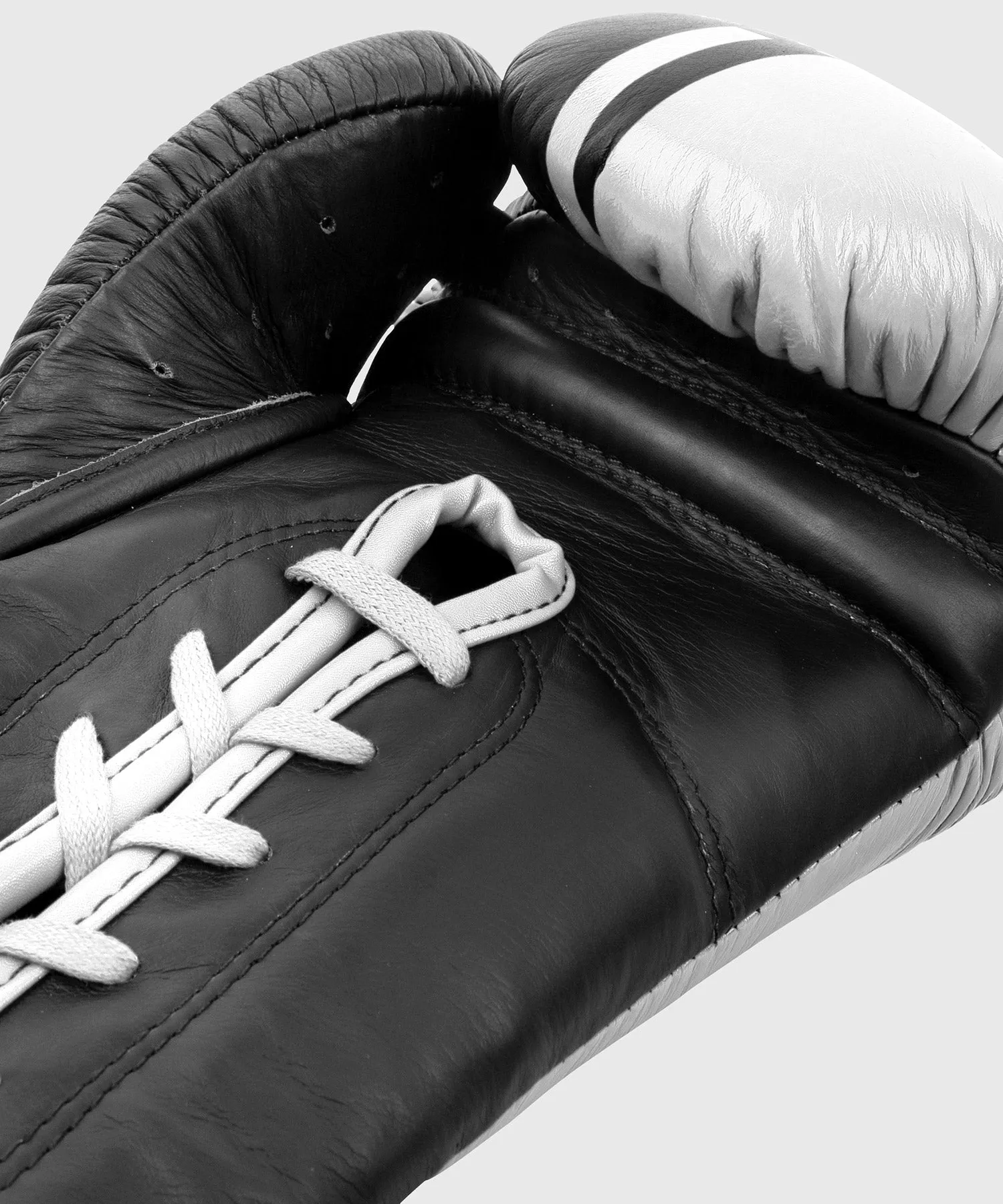 Venum Shield Pro Boxing Gloves - With Laces - Black/White