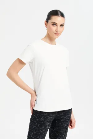 Women White Soft Touch Active T-Shirt