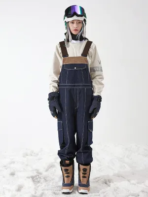 Women's Vector Dusk Denim Cargo Snow Bibs Pants