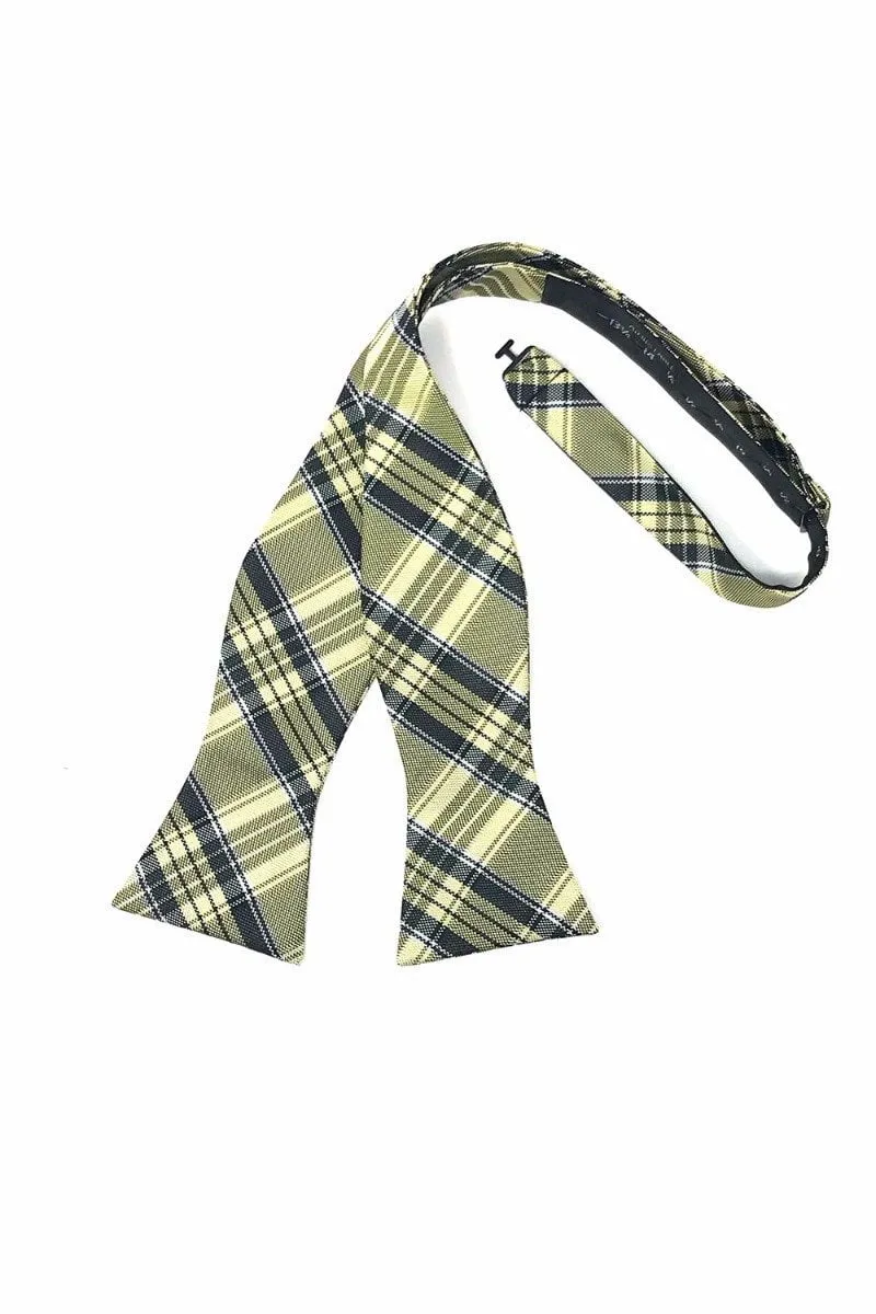 Yellow Madison Plaid Bow Tie