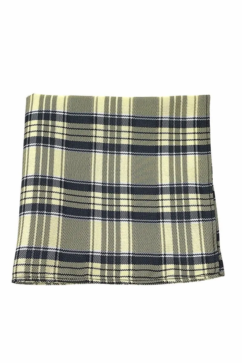 Yellow Madison Plaid Pocket Square